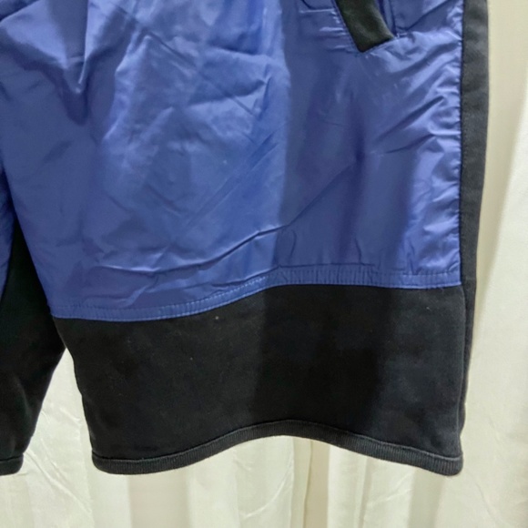 Acne Studios Colorblock Cotton & Nylon French Terry Black Blue Shorts - Picture 5 of 9